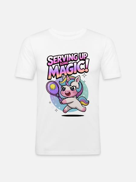 Serving Up Some Magic! - Men's Slim Fit T-Shirt - white