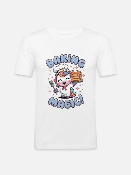 Baking Magic! - Men's Slim Fit T-Shirt - white