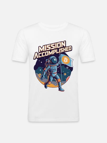 Mission Accomplished - Men's Slim Fit T-Shirt - white