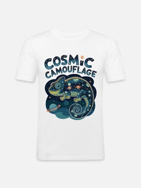 Cosmic Camouflage - Men's Slim Fit T-Shirt - white