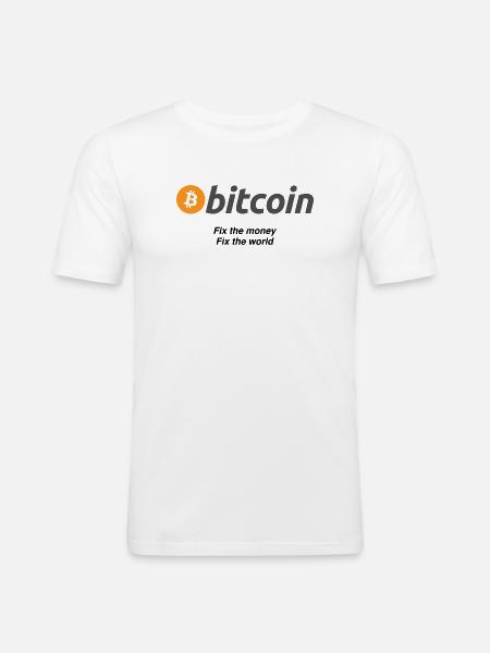 Fixthemoney - Männer Slim Fit T-Shirt - Weiß