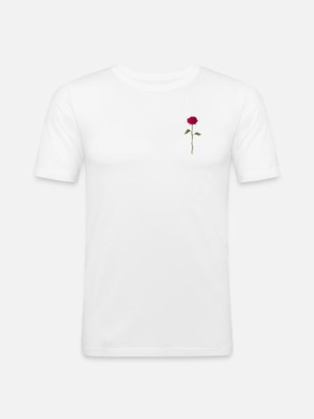 Rose - Men's Slim Fit T-Shirt - white