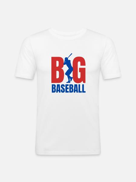 Baseball BIG - Men's Slim Fit T-Shirt - white