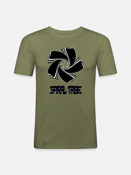 Spiral Tribe - Men's Slim Fit T-Shirt - khaki green