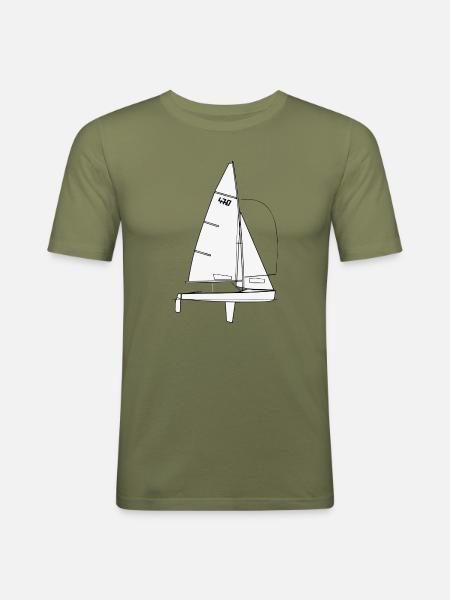 470er Riss - Männer Slim Fit T-Shirt - Khaki Grün