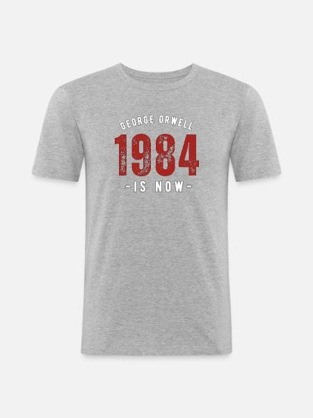 GEORGE ORWELL 1984 - Men's Slim Fit T-Shirt - heather grey