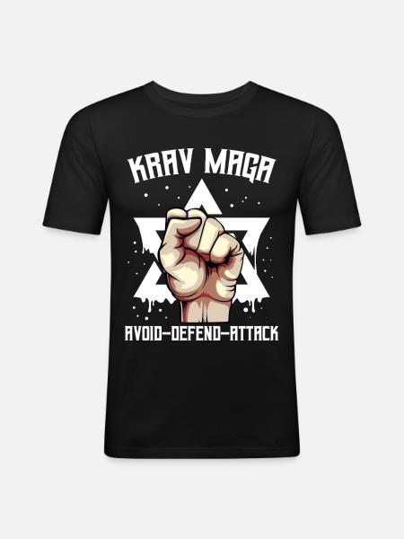Krav Maga - Men's Slim Fit T-Shirt - black