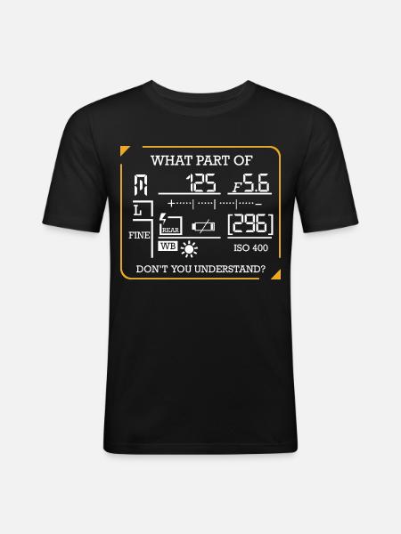 photographer - Men's Slim Fit T-Shirt - black