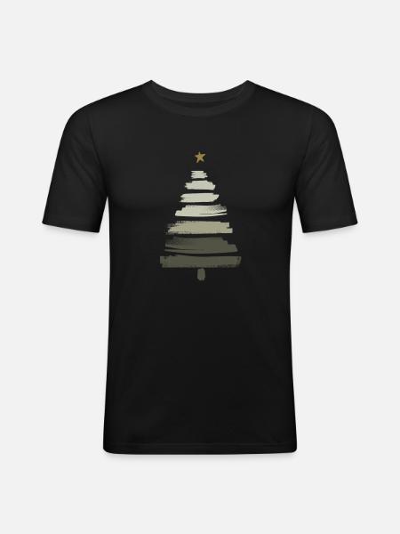 Christmas Tree - Men's Slim Fit T-Shirt - black