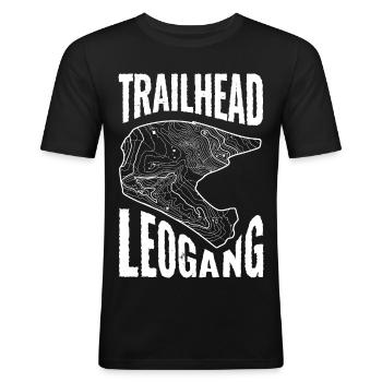 Mountainbike T-Shirt Trailhead Leogang - Männer Slim Fit T-Shirt - Schwarz - Vorne - Nik (191cm)