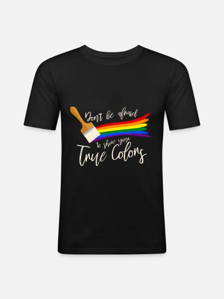 Gay Pride - Men's Slim Fit T-Shirt - black