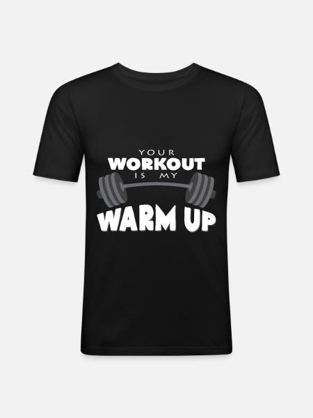 dumbbell - Men's Slim Fit T-Shirt - black