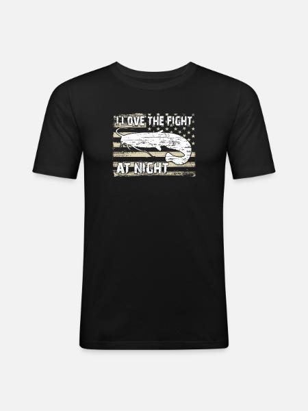 Poisson-chat - T-shirt près du corps Homme - noir