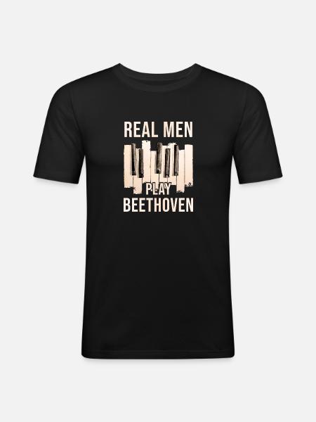 Beethoven - T-shirt près du corps Homme - noir