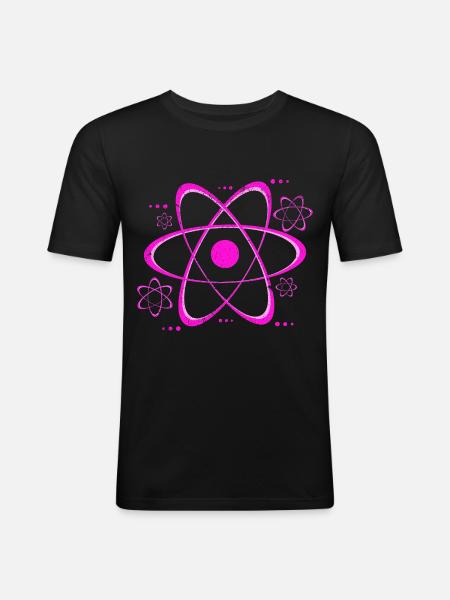 Physiker - Männer Slim Fit T-Shirt - Schwarz