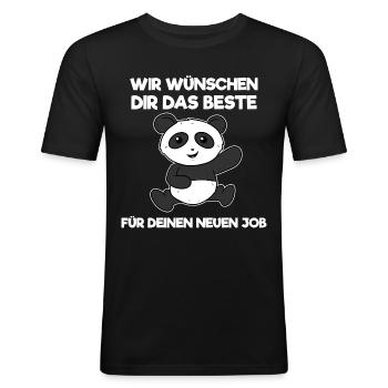 Abschied Jobwechsel Lustig Abschiedsgeschenk - Männer Slim Fit T-Shirt - Schwarz - Vorne - Nik (191cm)