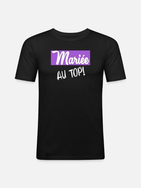 Bachelorette party. WEDDING - Men's Slim Fit T-Shirt - black