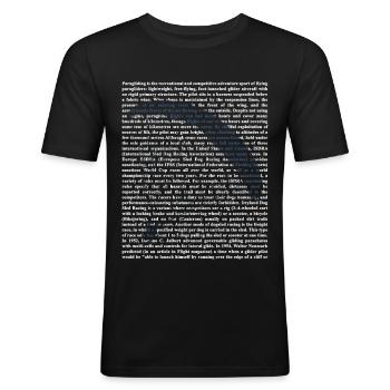 Waghalsiger Gleitschirmflug Thermik - Männer Slim Fit T-Shirt - Schwarz - Vorne - Nik (191cm)