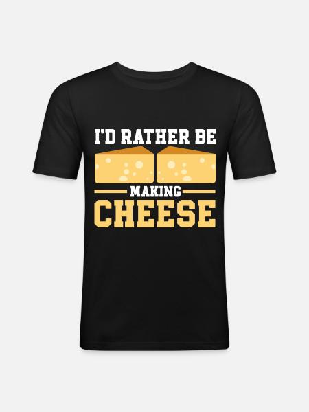 Cheese Making Cheese Lover - Men's Slim Fit T-Shirt - black