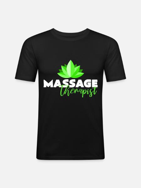 massage - Men's Slim Fit T-Shirt - black