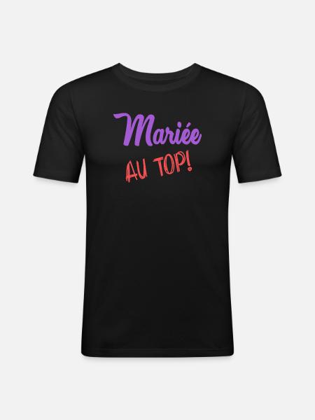 MARIEE - T-shirt près du corps Homme - noir