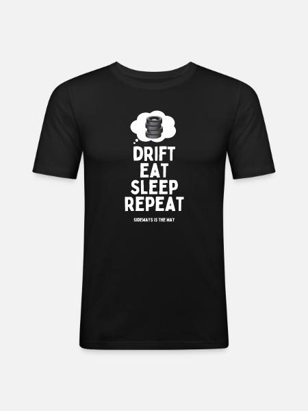Drift Eat Sleep Repeat - Men's Slim Fit T-Shirt - black