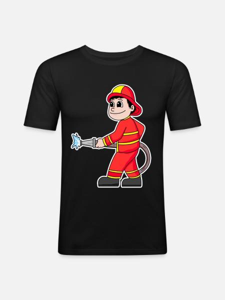 Firefighter - Men's Slim Fit T-Shirt - black