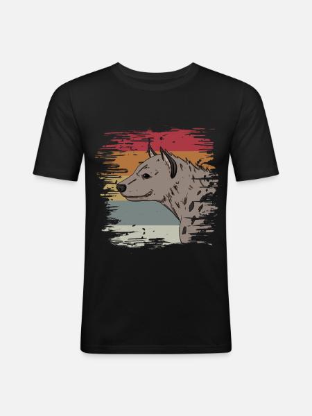 Hyäne - Männer Slim Fit T-Shirt - Schwarz