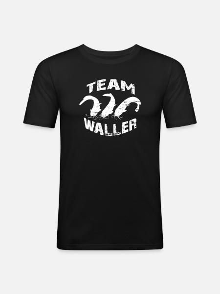 Welsangler - Sportfischer - Männer Slim Fit T-Shirt - Schwarz