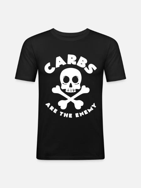 céto - T-shirt près du corps Homme - noir
