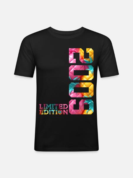 17TH BIRTHDAY LIMITED EDITION 2009 - Men's Slim Fit T-Shirt - black
