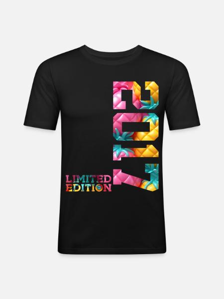 9TH BIRTHDAY LIMITED EDITION 2017 - Men's Slim Fit T-Shirt - black