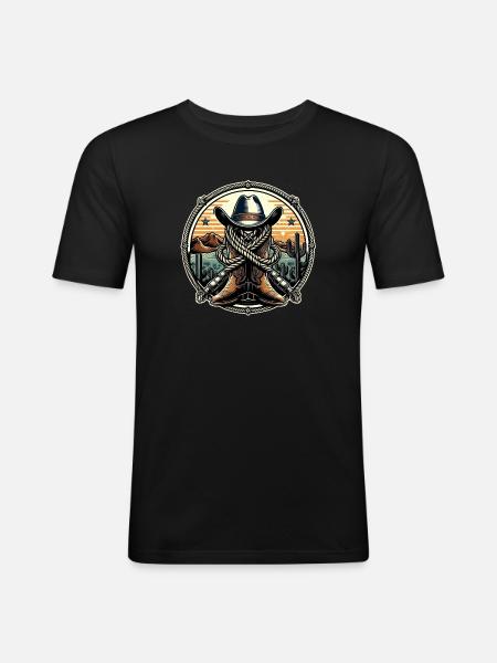 Western Logo 1 - Men's Slim Fit T-Shirt - black