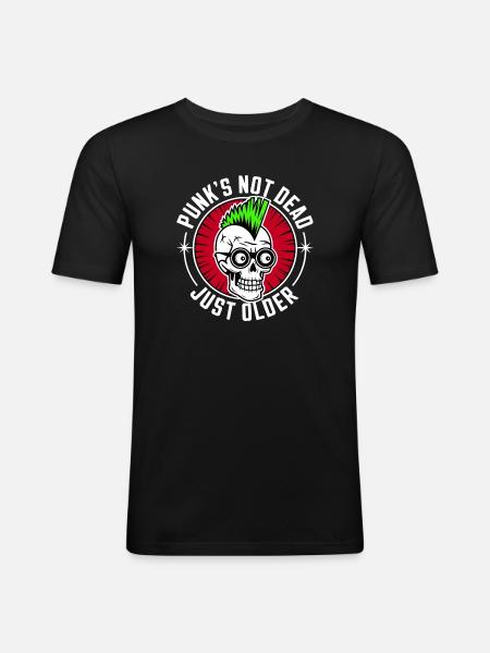 Punk's not dead just older - Männer Slim Fit T-Shirt - Schwarz
