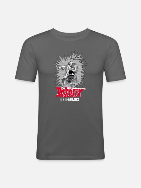 Asterix & Obelix - Asteriy Dynamics - Men's Slim Fit T-Shirt - graphite grey