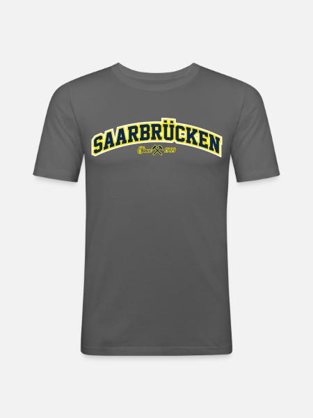 Saarbrücken - Männer Slim Fit T-Shirt - Graphite