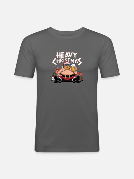 Heavy Christmas - Männer Slim Fit T-Shirt - Graphite