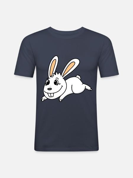 Rabbit easter - Men's Slim Fit T-Shirt - navy