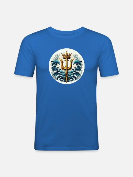 Trident Symbol - Men's Slim Fit T-Shirt - royal blue