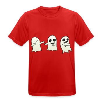 Dancing Ghost - Männer T-Shirt atmungsaktiv - Rot - Vorne - AI Model Male 185 dark (185cm)