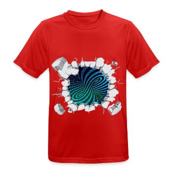 Matrix eddy current breaks out - Men's Breathable T-Shirt - red - Front - AI Model Male 185 dark (185cm)