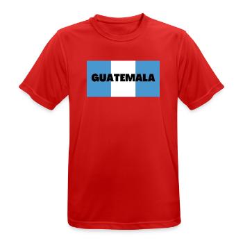 Guatemala in Guatemalan Flag Colors - Men's Breathable T-Shirt - red - Front - AI Model Male 185 dark (185cm)