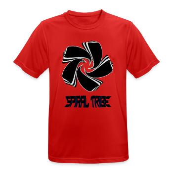 Spiral Tribe - Männer T-Shirt atmungsaktiv - Rot - Vorne - AI Model Male 185 dark (185cm)