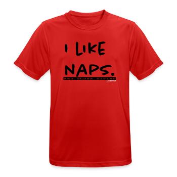 I like naps. LLO - Männer T-Shirt atmungsaktiv - Rot - Vorne - AI Model Male 185 dark (185cm)