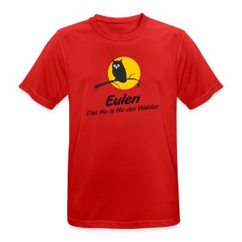 Eulen - das Hu is Hu des Waldes versus Who is Who - Männer T-Shirt atmungsaktiv - Rot - Vorne - AI Model Male 185 dark (185cm)
