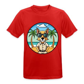 Lunettes de soleil Braque Saint Germain Dog Breed Cartoon - T-shirt respirant Homme - rouge - Devant - AI Model Male 185 dark (185cm)