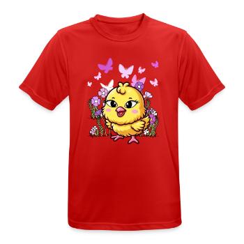 Küken Ostern Kind Kinder - Männer T-Shirt atmungsaktiv - Rot - Vorne - AI Model Male 185 dark (185cm)