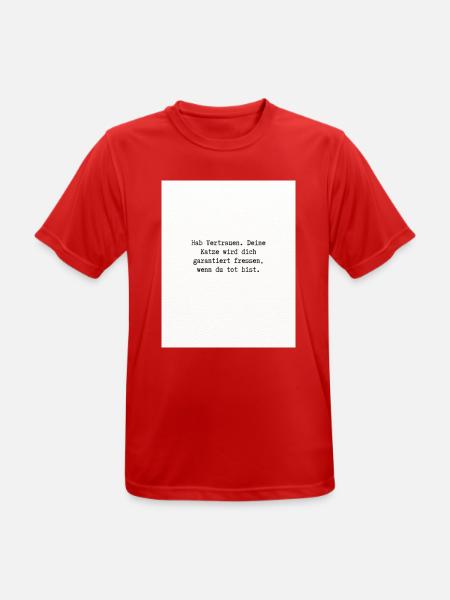 Hab Vertrauen - Männer T-Shirt atmungsaktiv - Rot