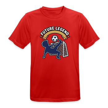 Zukünftige Legende – Backyard Soccer Kid Abzeichen - Männer T-Shirt atmungsaktiv - Rot - Vorne - AI Model Male 185 dark (185cm)