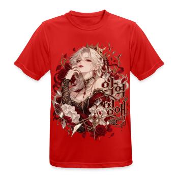Rote Kronenroyale Eleganz - Männer T-Shirt atmungsaktiv - Rot - Vorne - AI Model Male 185 dark (185cm)